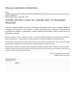 policja kujawsko-pomorska pomimo upływu czasu nie uniknie kary