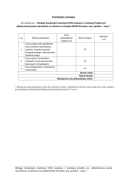 zał. nr 6 - tabela formularza cenowego