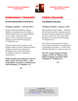 komunikat - KPK Manitoba