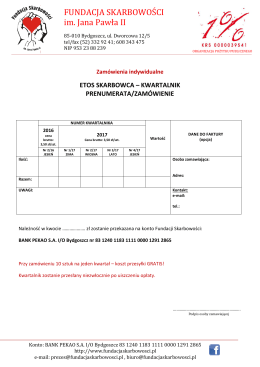 Druk zamówienia - Fundacja Skarbowości