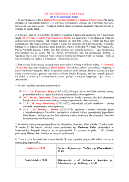 Ogłoszenia Parafialne - Makowarsko