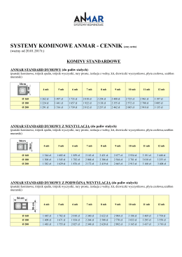 CENNIK - Anmar Kominy