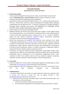 Konkurs Harper`s Bazaar x Agata Wierzbicka