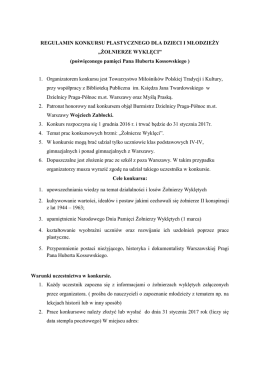 Regulamin Konkursu - Biblioteka Publiczna Praga Północ