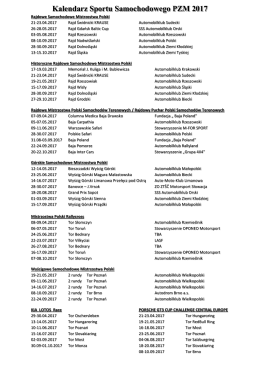 Kalendarz Sportu Samochodowego PZM 2017