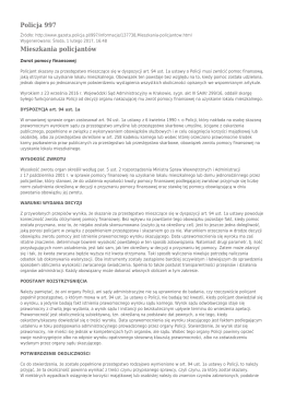 Policja 997 Mieszkania policjantów