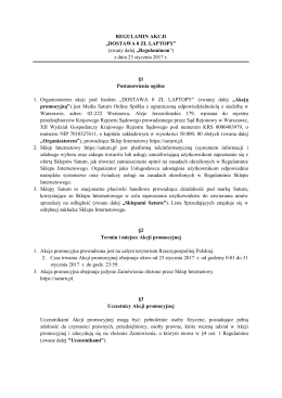 Szczeg&oacute;ły w regulaminie