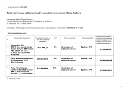 Informacja z otwarcia ofert - Zarząd Infrastruktury Komunalnej i