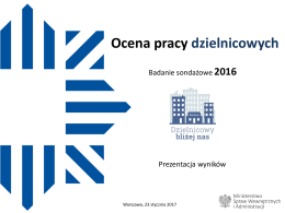 Prezentacja - ocena pracy dzielnicowych 23.01.2017