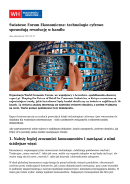 Światowe Forum Ekonomiczne: technologie cyfrowe spowodują