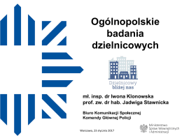 Prezentacja - Ogólnopolskie badanie dzielnicowych 23.01.2017