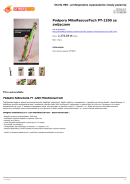 Podpora MikoRescueTech PT-1200 ze zwijaczem