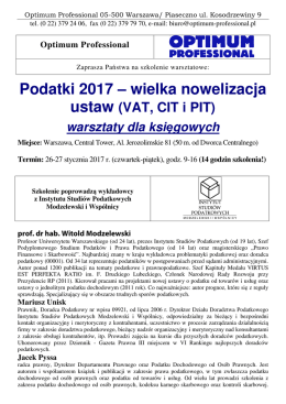 Podatki 2017 – wielka nowelizacja