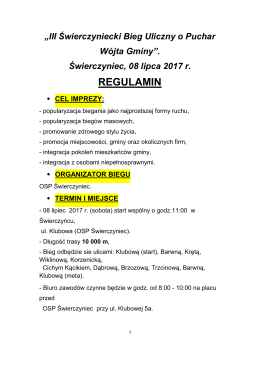 Regulamin - KalendarzBiegowy.pl