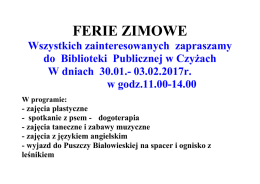 Ferie zimowe