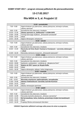Dobry Start 2017 \(program p&oacute;łkolonii
