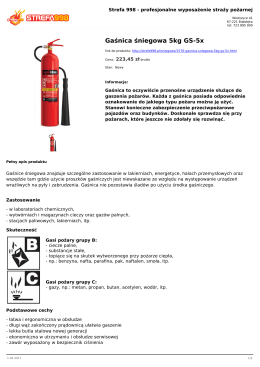 Gaśnica śniegowa 5kg GS-5x
