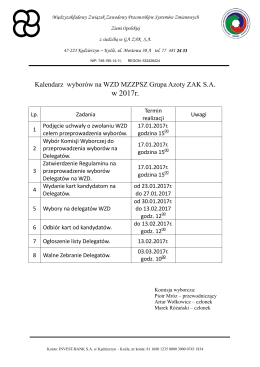 w 2017r. - MZZPSZ Ziemi Opolskiej z siedzibą w Grupa Azoty ZAK SA