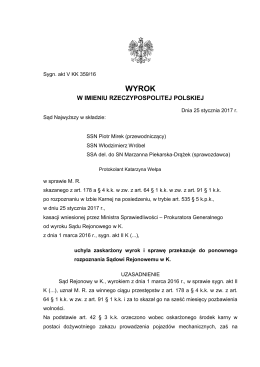 V KK 359-16 - Sąd Najwyższy