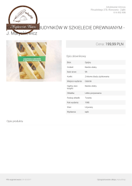 KONSTRUKCJA BUDYNKÓW W SZKIELECIE DREWNIANYM