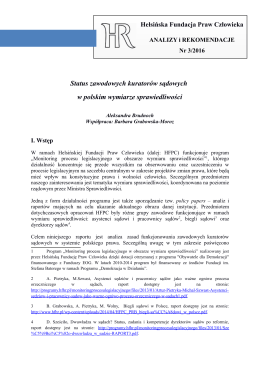 Status zawodowych kurator&oacute;w sądowych w polskim wymiarze