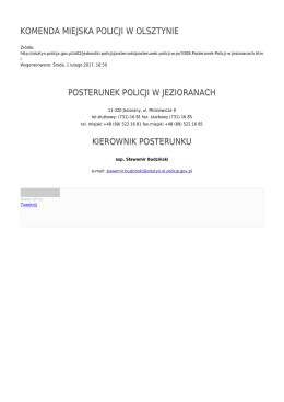Generuj PDF - Komenda Miejska Policji w Olsztynie