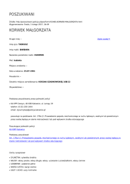 Generuj PDF - Poszukiwani