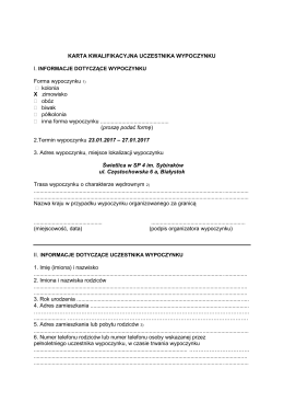 KARTA I turnus zimowisko SP4