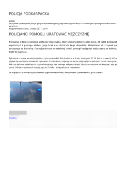 policja podkarpacka policjanci pomogli uratować mężczyznę