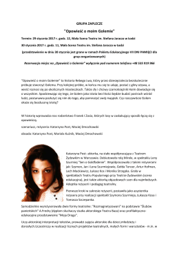 Opowieść o Golemie - Teatr im. Stefana Jaracza w Łodzi