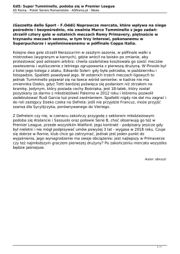 Wersja PDF - AS Roma.pl