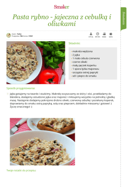 Pasta rybno - jajeczna z cebulką i oliwkami