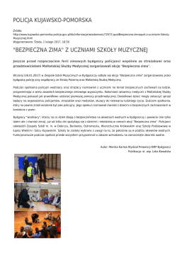 "bezpieczna zima" z uczniami szkoły muzycznej