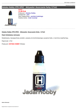 Hataka Hobby HTK-XP02 - Aktywator złuszczania