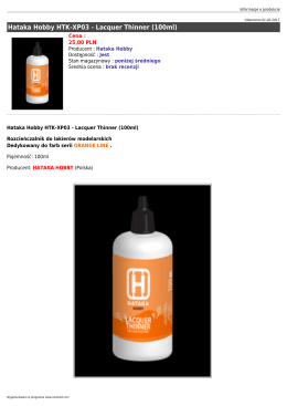 Hataka Hobby HTK-XP03 - Lacquer Thinner (100ml)