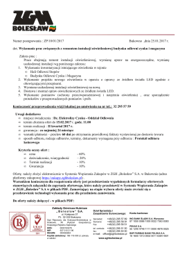 Zapytanie ofertowe - Wykonanie prac związanych z remontem