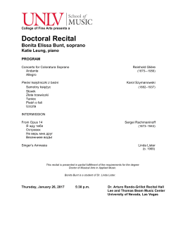 Doctoral Recital - University of Nevada, Las Vegas