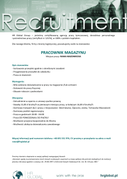 pracownik magazynu