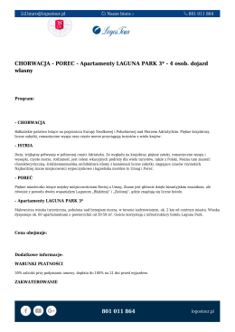 801 011 864 CHORWACJA - POREC - Apartamenty