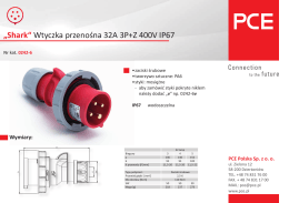 „Shark“ Wtyczka przenośna 32A 3P+Z 400V IP67