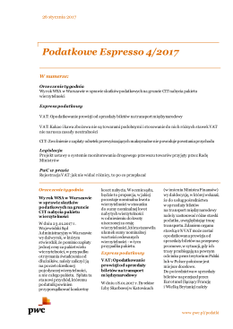 Podatkowe Espresso 4/2017