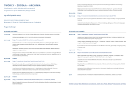 Program - Instytut Sztuki PAN
