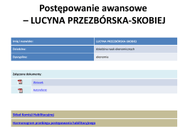 Postępowanie awansowe &ndash; Lucyna Pzrezr&oacute;bska-Skobiej