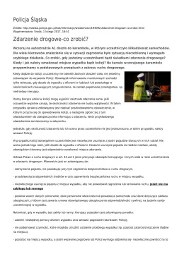 Policja Śląska Zdarzenie drogowe
