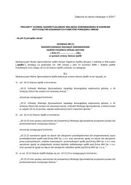 - do pkt 5) porządku obrad UCHWAŁA NR [&bull;] NADZWYCZAJNEGO