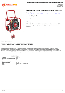 Turbowentylator oddymiający GF165 /olej