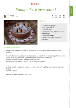 Kakaowiec z gruszkami