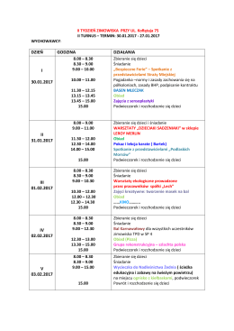PROGRAM II TYDZIEŃ ZIMOWISKA PRZY UL