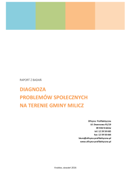 diagnoza problemów społecznych na terenie gminy