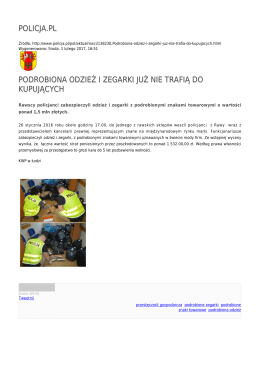 policja.pl podrobiona odzież i zegarki już nie trafią do kupujących